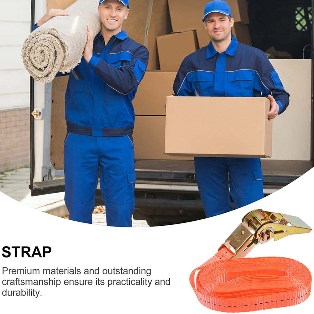 

Heavy Duty Ratchet Tie Down Strap Cargo Lashing Webbing For Truck Kayak Boat Trailer Camper Haulage Polyester