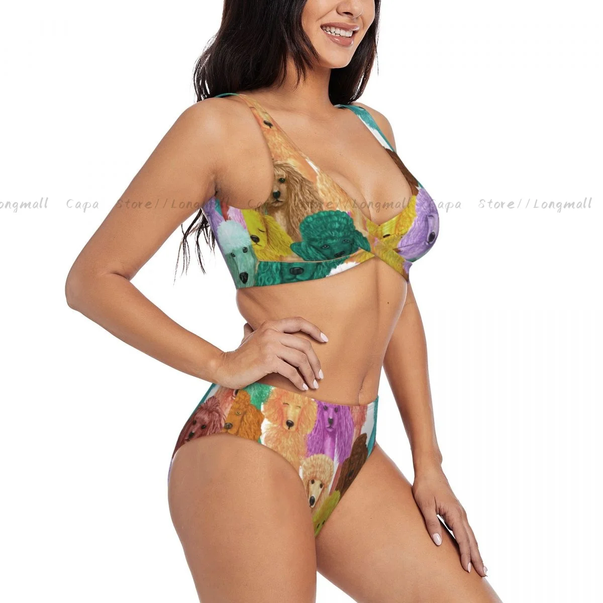 

Sexy Bikini Women Swimwear Cute Dogs Puppy Female Swimsuit Swimming Bathing Swim Suit Summer Beachwear