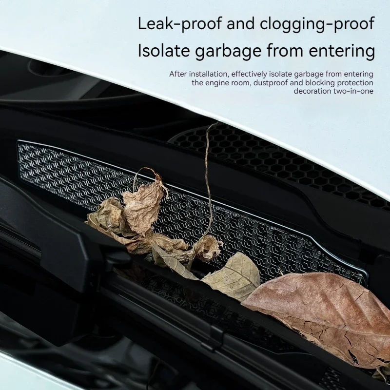 2PCS Car Front Water Drain Cover Engine Front Drain Cover Windshield Anti Blocking Protective Stickers For BMW 5 Series i5 G60