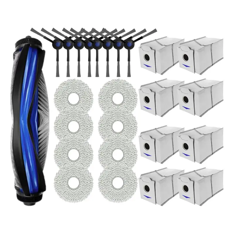 

Запасные части YLS для Ecovacs Debot N30 OMNI / N30 PRO OMNI: основная и боковые щетки, салфетки для швабры, мешки для сбора пыли.
