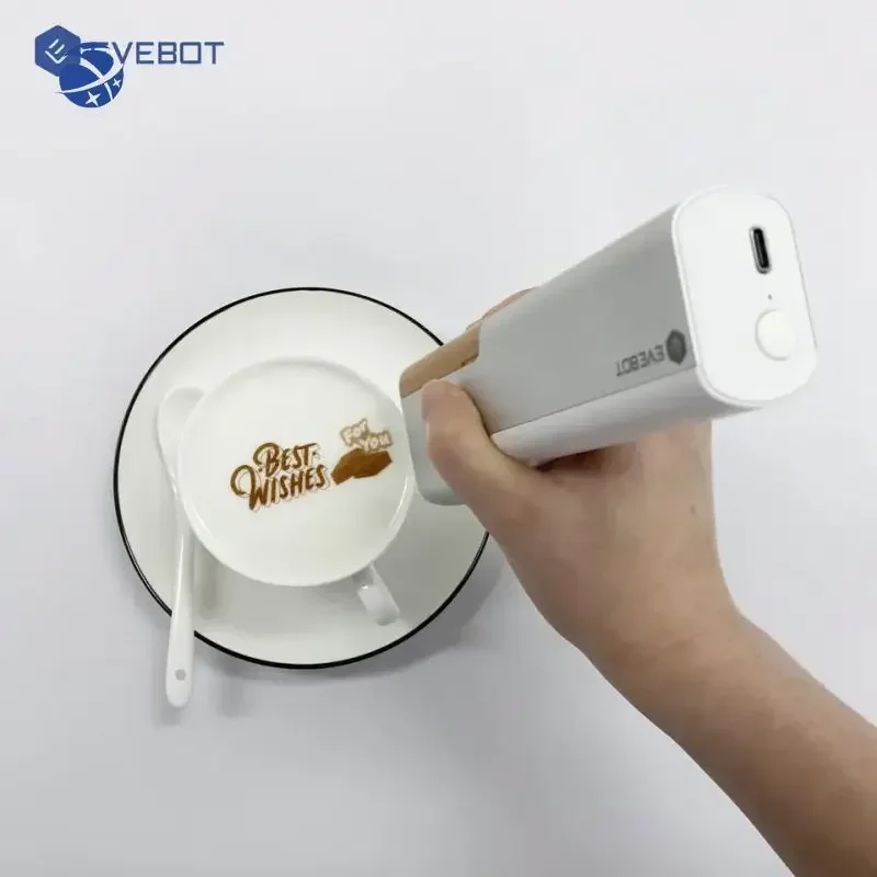 Evebot Diy Handheld Inkjet Printer For Food Coffee Cake And Pastries Macaron Edible Portable Printer Pen Food Printing Machine