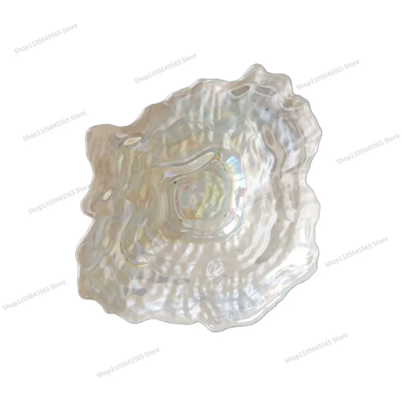 For High End Glass Iridescent Shells, Irregular Shaped Fruit Trays, Decorative Items, Sample Rooms, Jewelry Storage Trays