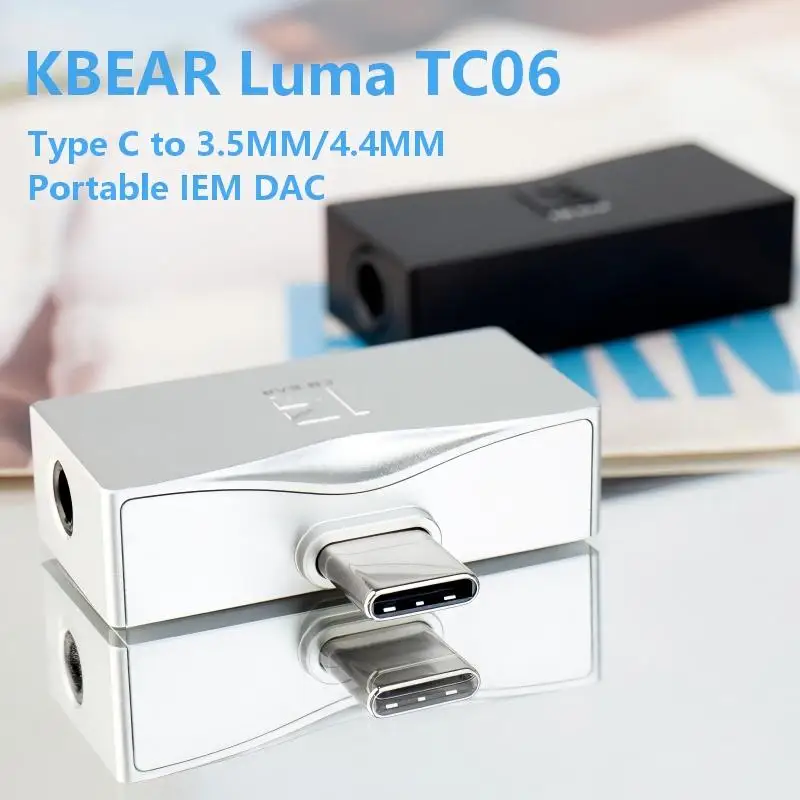 

Портативный IEM DAC-усилитель KBEAR Luma TC06 Type C с поддержкой 3.5 мм/4.4 мм, USB-аудио класса 2.0, HiFi-усилитель для наушников для телефонов/ПК/планшетов