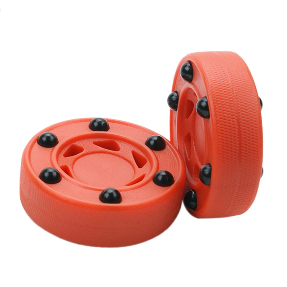 Roller Hockey Puck High Density Orange ABS Anti Roll Durable Round Wheels Professional Perfectly Balance Practice Accessories