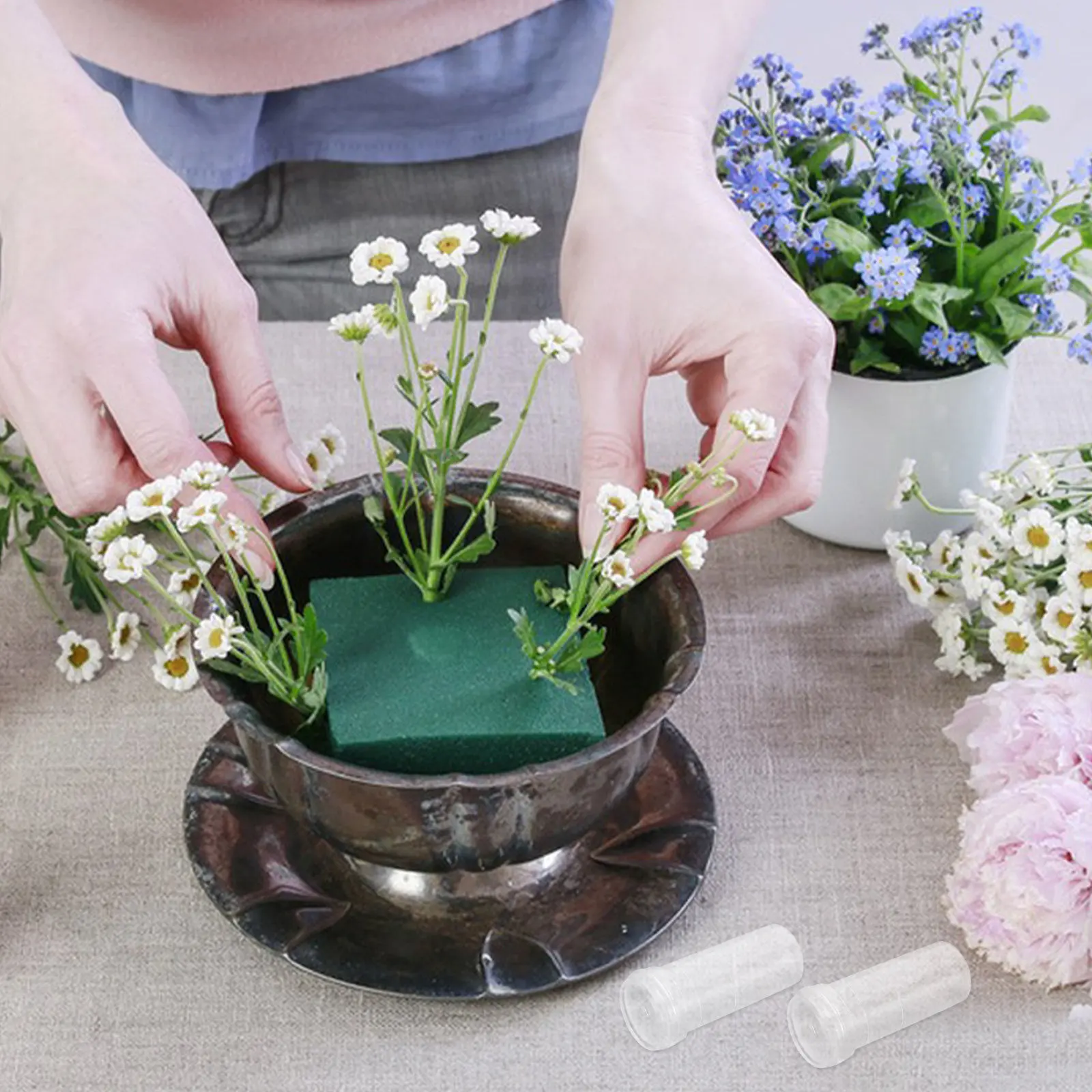 190Pcs Floral Tubes Transparent Plastic for Flower Preservation Easy Insertion Stable Bouquet Shape Extended Period Fresh