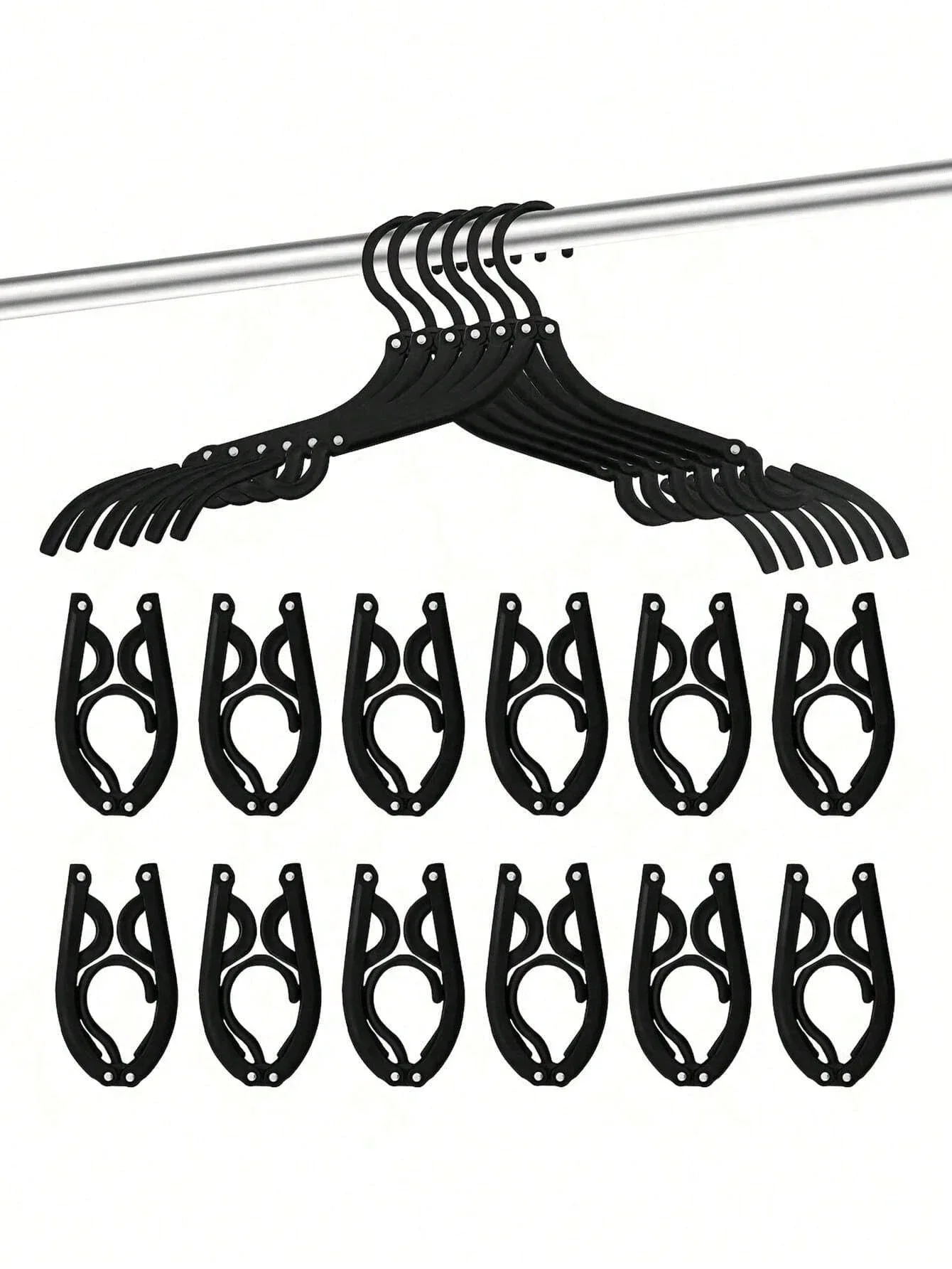 Portable Foldable Travel Clothes Hanger Non-Slip Design For Adults
