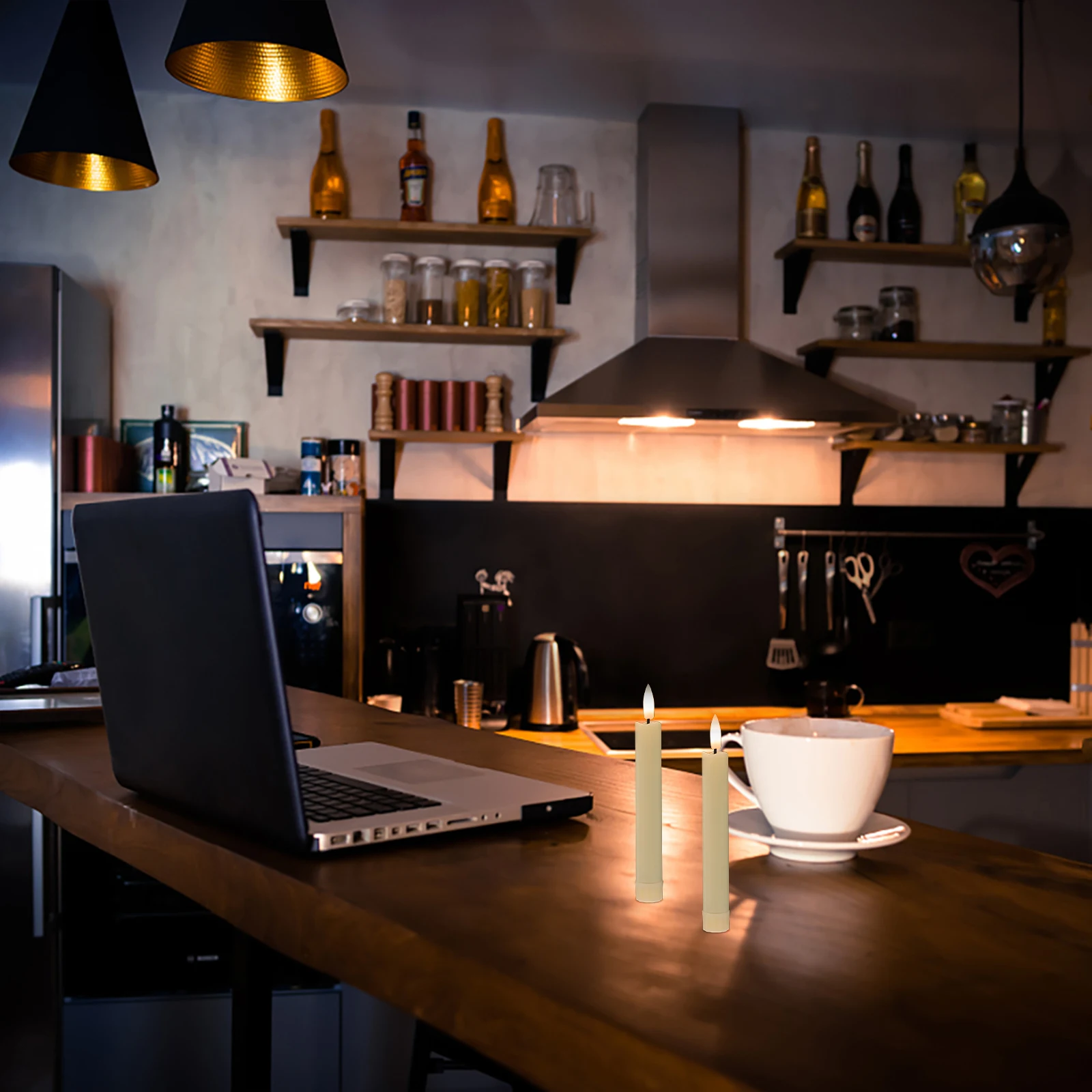 

1Set LED Electronic Light Operated Flameless Lamp Decorative Romantic Night Light for Home