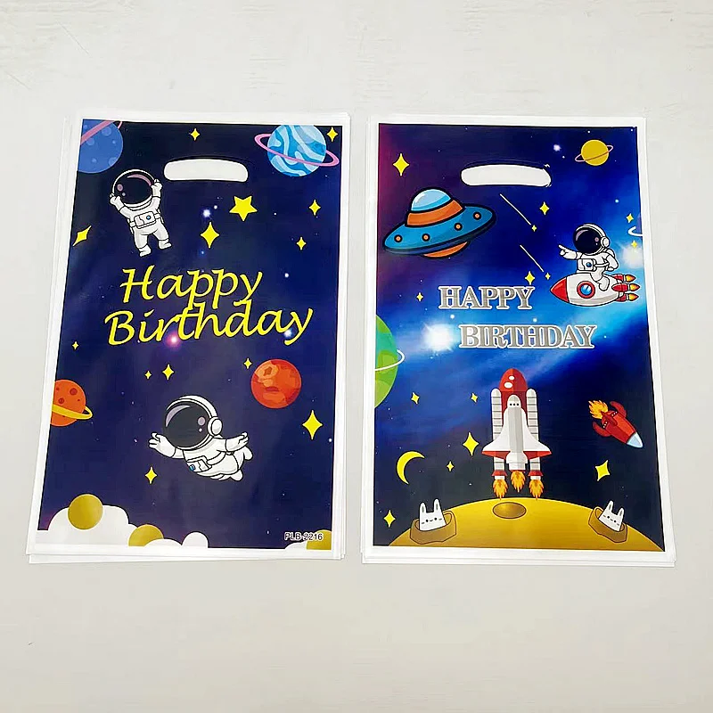 30Pc/Lot Outer Space Astronaut  gift  bags loot bags Theme Kids Birthday Party Decoration Supplies