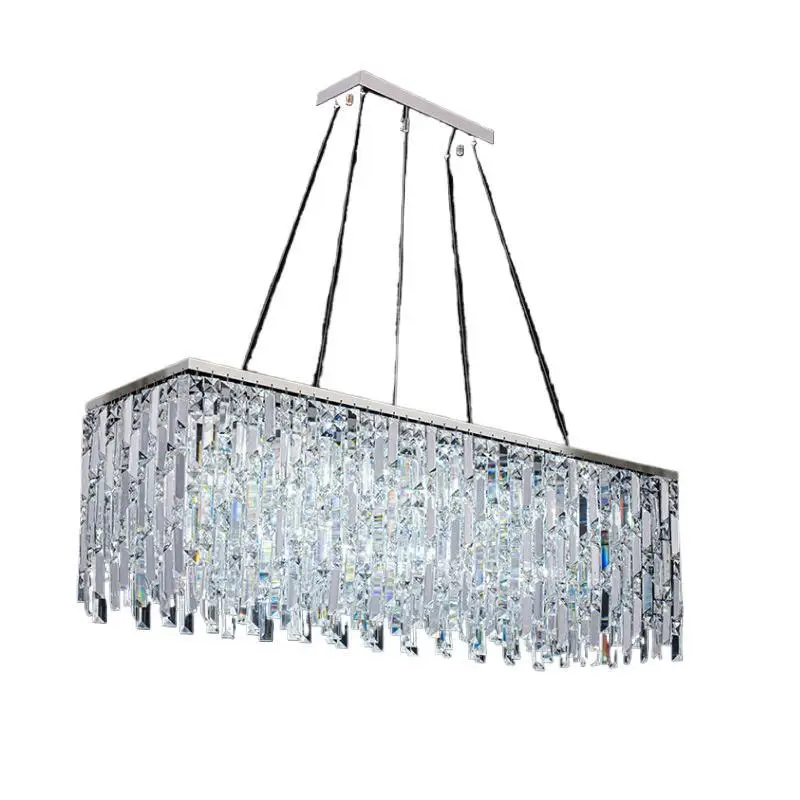 

Italian light luxury K9 crystal restaurant chandelier high sense Internet celebrity rectangle