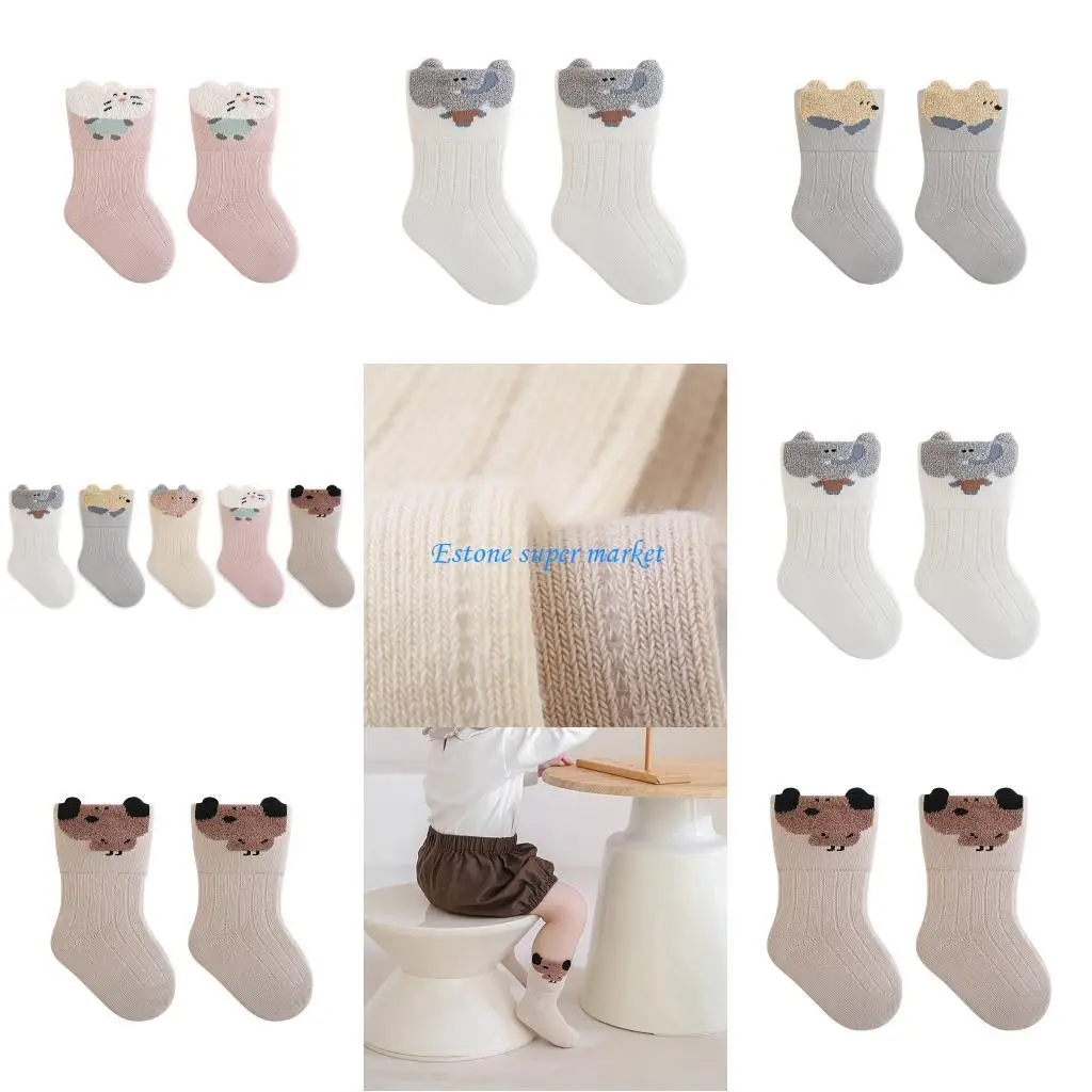 

090B осенне-зимние хлопковые носки для мальчиков и девочек, не раздражающие бесшовные чулочно-носочные изделия, забавный дизайн