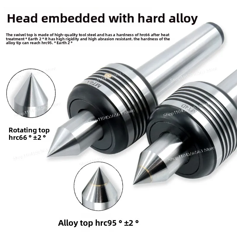 High Precision CNC Live Center Heavy Duty Double Cone Alloy Morse Taper MT4 MT5 MT6 Revolving Center