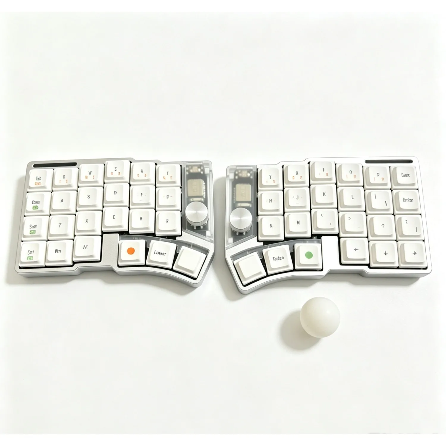 Teclado Dividido Cornix com Fio e Bluetooth, com Pernas Rebatíveis, Perfil Baixo, Hot Swap, CNC, Kit de Teclado Dividido, Kailh Choc VIAL, Pré-venda