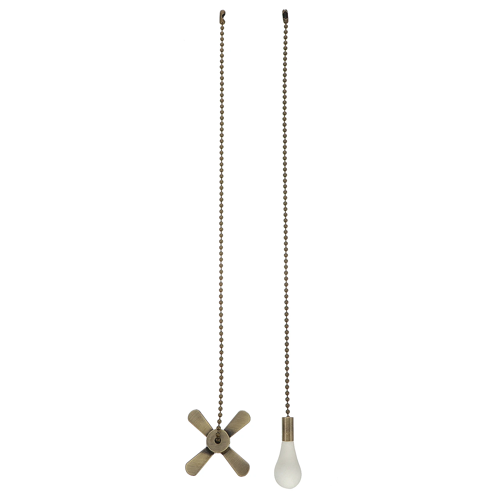 

2pcs Ceiling Fan Pull Chain Extender for Chandelier Pendant Lamp Beaded Durable Rust Resistant Easy Identify Switch Control