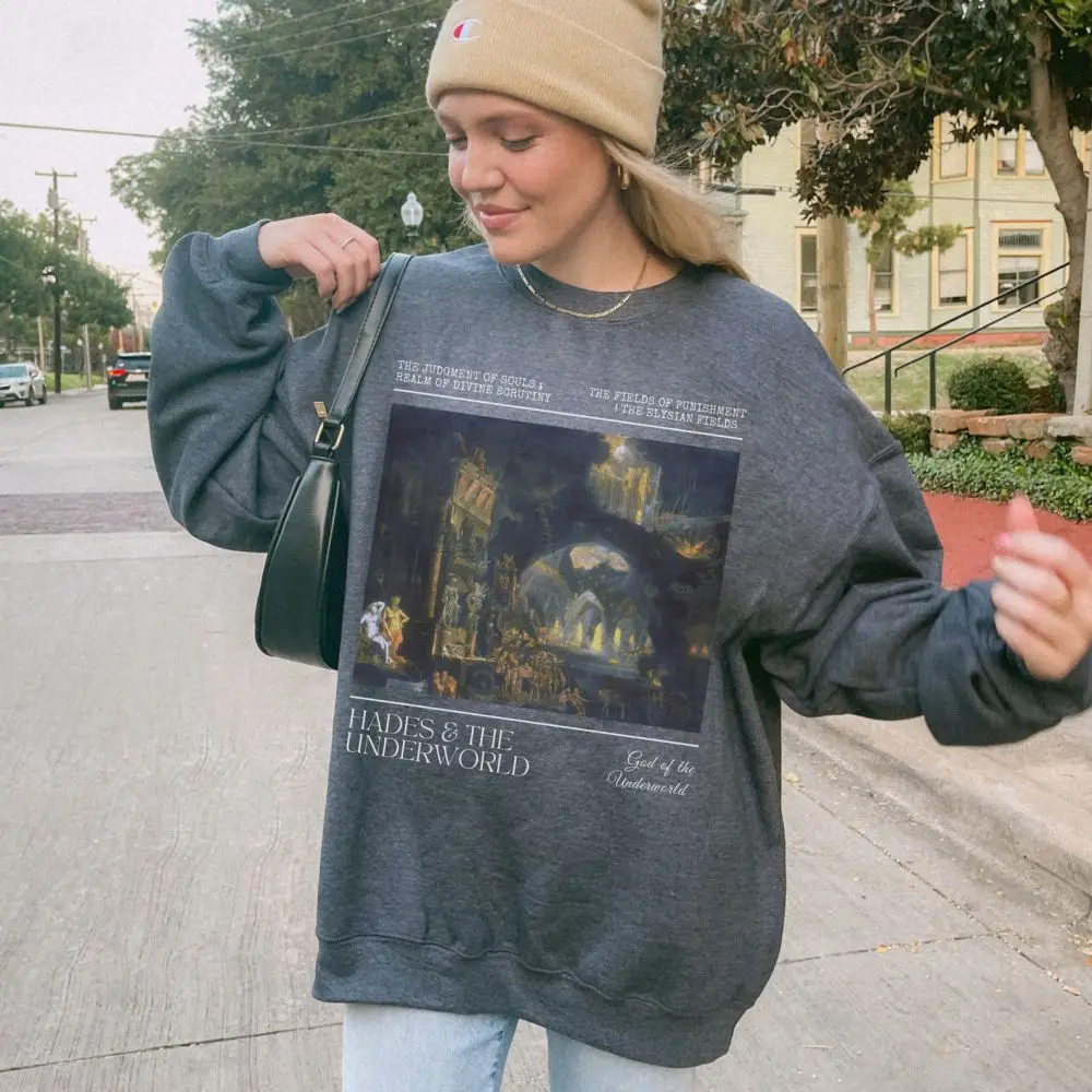 Hades Sweatshirt Persephone and Hades Goblincore Sweater Sweatshirt  Fashion Streetwear Women Short Sleeve Trendy Clothing Top