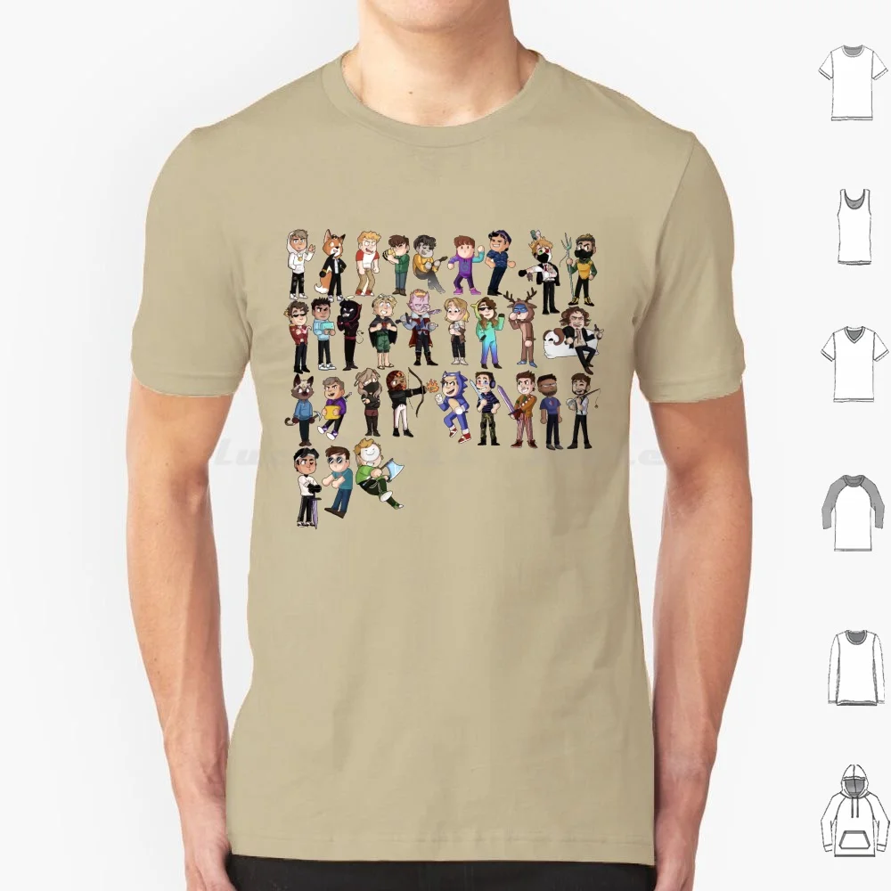 Dream Smp All Members T Shirt Big Size 100% Cotton Dream Smp Dreamwastaken Sapnap Fundy Skeppy Tubbo Wilbur Soot Ghostbur Punz