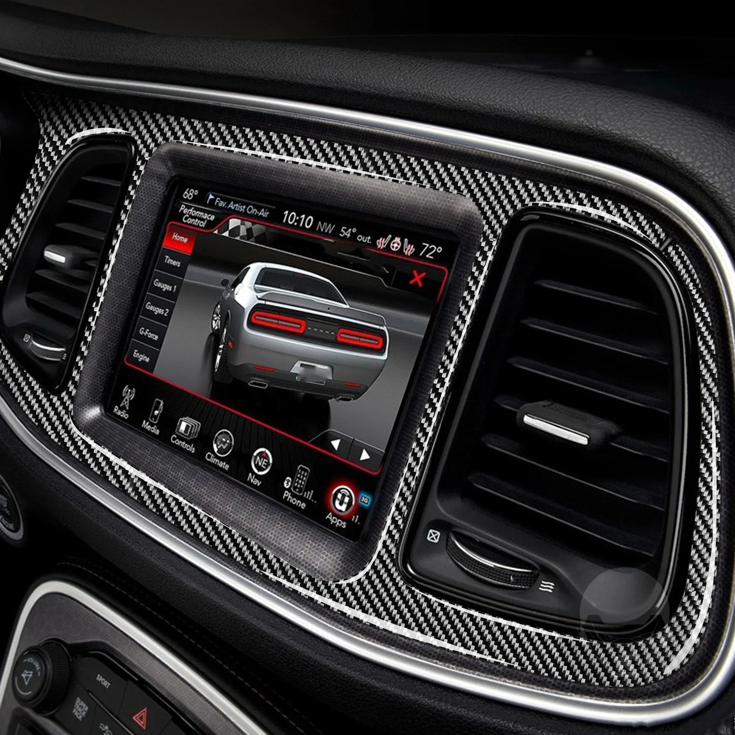 

Для Dodge Challenger 2015-2020 аксессуары из углеродного волокна салона автомобиля спидометр объемная панель отделка наклейка