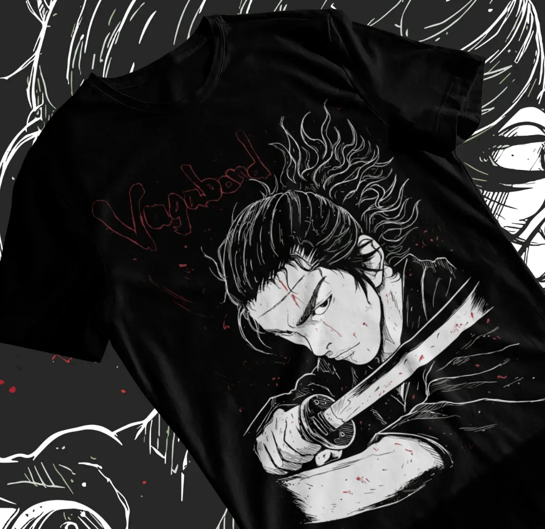 

T-Shirt Musashi Miyamoto Vagabond Matahachi Honiden Anime Manga Shirt Soft Tee