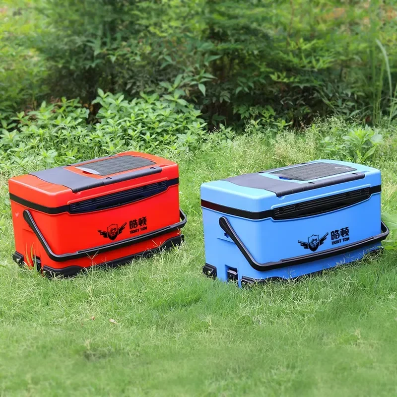 Multifunction Fishing Cooler Tackle Boxes Portable Fishing Life Box Seat Wheel NEW 3+7 OEM 32L 5.5kg JIN ABS Lake Highquality view 4