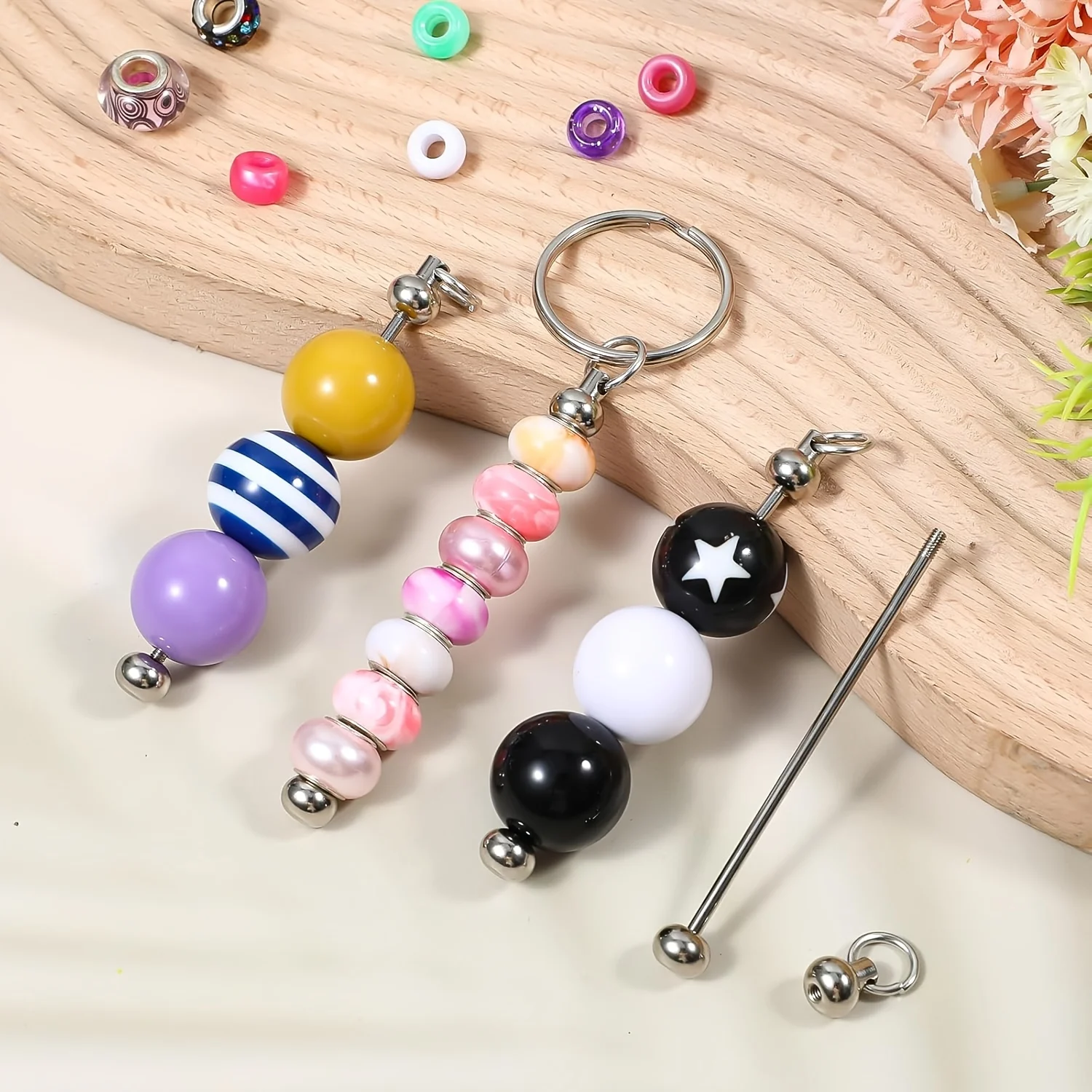 Practical Wholesale Keychain Making Supplies Exquisite Blank Beading Bars DIY Jewelry Accessories Stylish Car Key Decor 25pcs view 3
