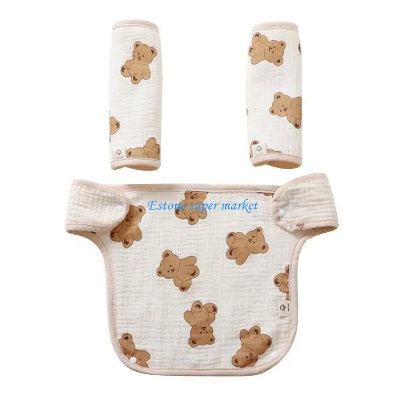 

090B 3pcs Sucking Pads for Baby Teething Pads Drool Bibs Cotton Baby Bibs Suitable for Baby Durable