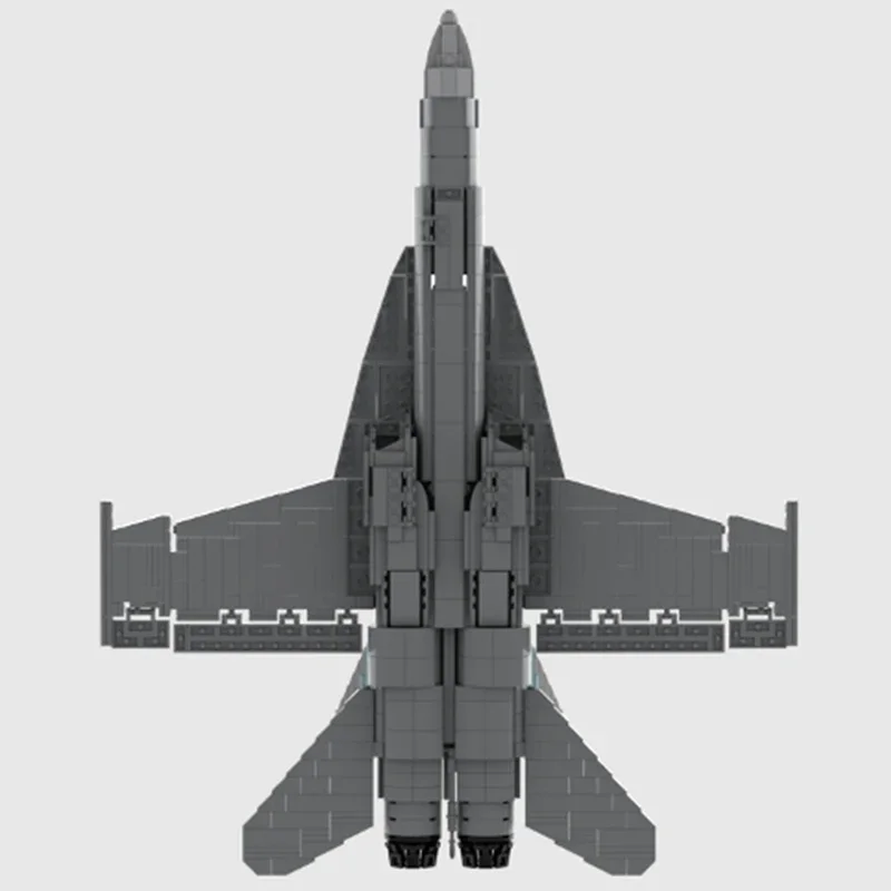 سلسلة عسكرية Moc قوالب بناء FA-18 نموذج مقاتلة تكنولوجيا وحدات كتل البناء لتقوم بها بنفسك تجميع لعبة هدايا العيد