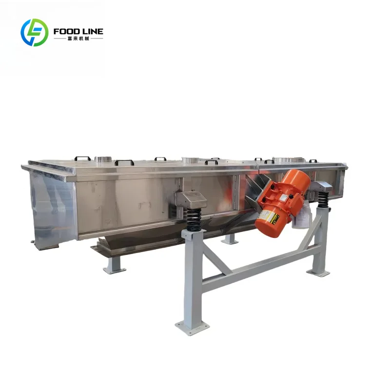 Linear Oscillating Vibrating Screen Stainless Steel Ore Sorting Processing 220V 380V Commercial OEM Customized