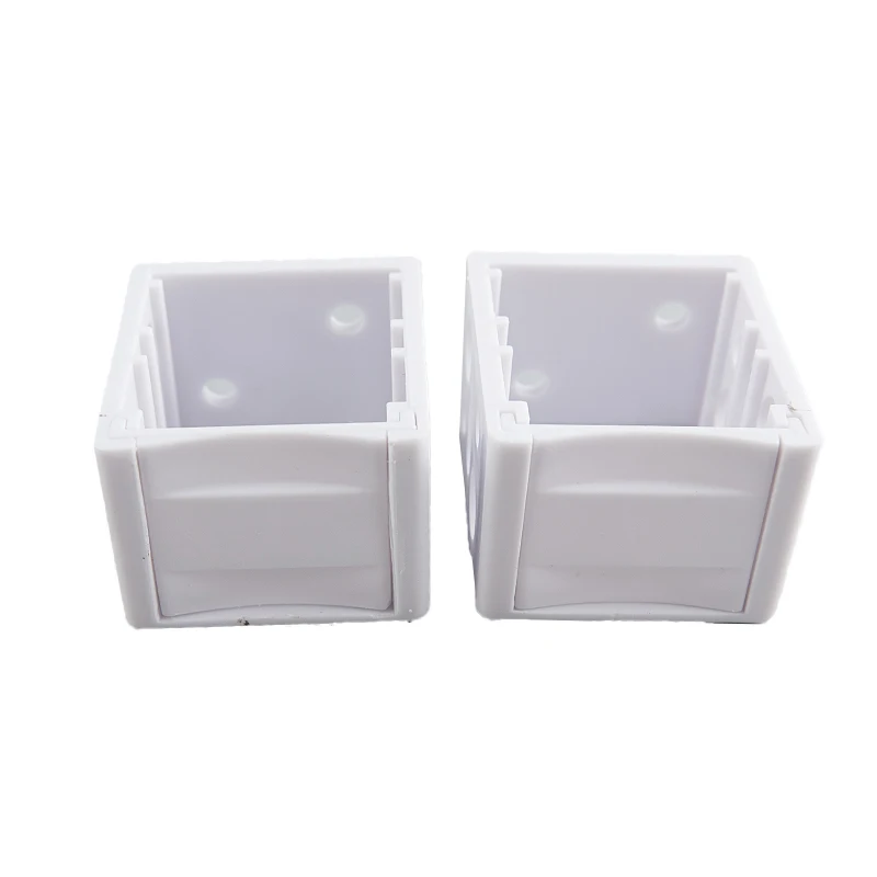 2 PCS White Blind Brackets Low Profile Box White Mounting Bracket for Window Blinds Shutter Plastic Installation Accessories