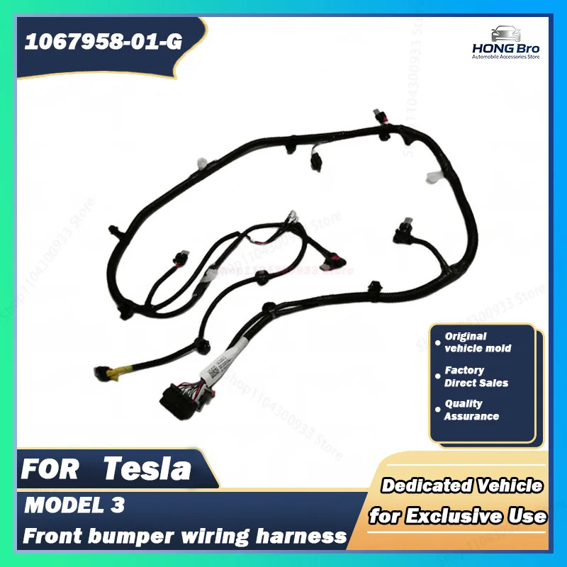 Suitable for Tesla MODEL3 Front Bumper Wiring Harness Reversing Radar Wiring Harness Old Model 1067958-01-G