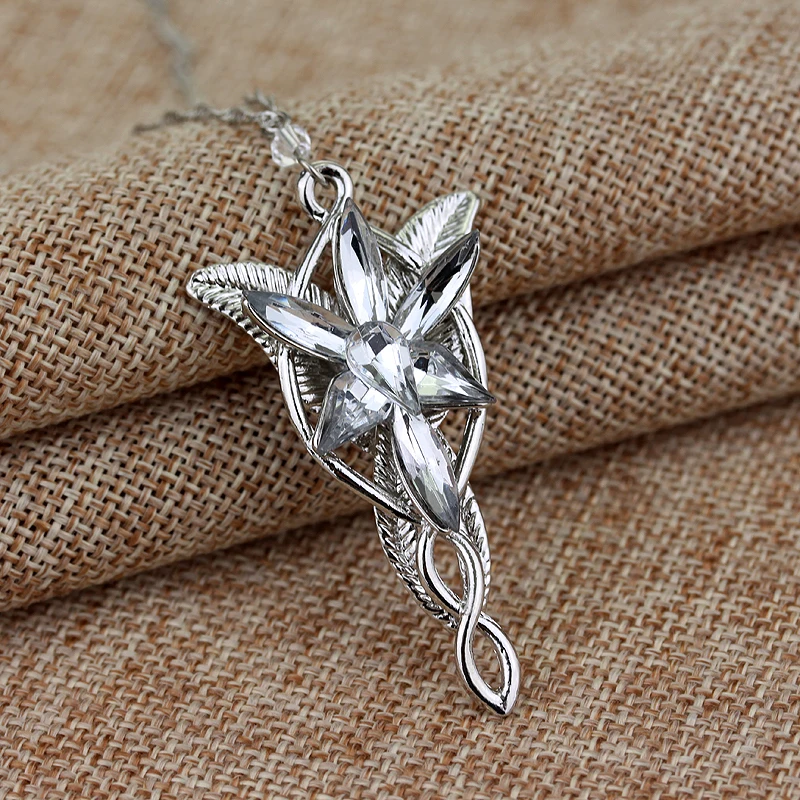 Movie The Lord Arwen Evenstar Necklace Elf Princess Arwen Twilight Star Crystal Pendant Necklaces for Women Choker Jewelry Gift image 6
