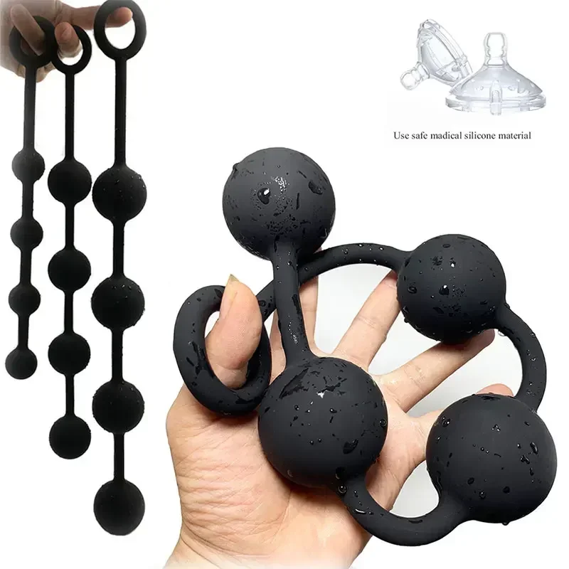 new anal plug buttplug silicone anal balls sex toys for adults erotic toy big b…
