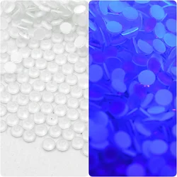SS4-30 Glow in Dark Luminous Neon Fluorescent White Crystal Glass Flatback Bottom Diamond Nail Art Decoration Jewelry Crystal