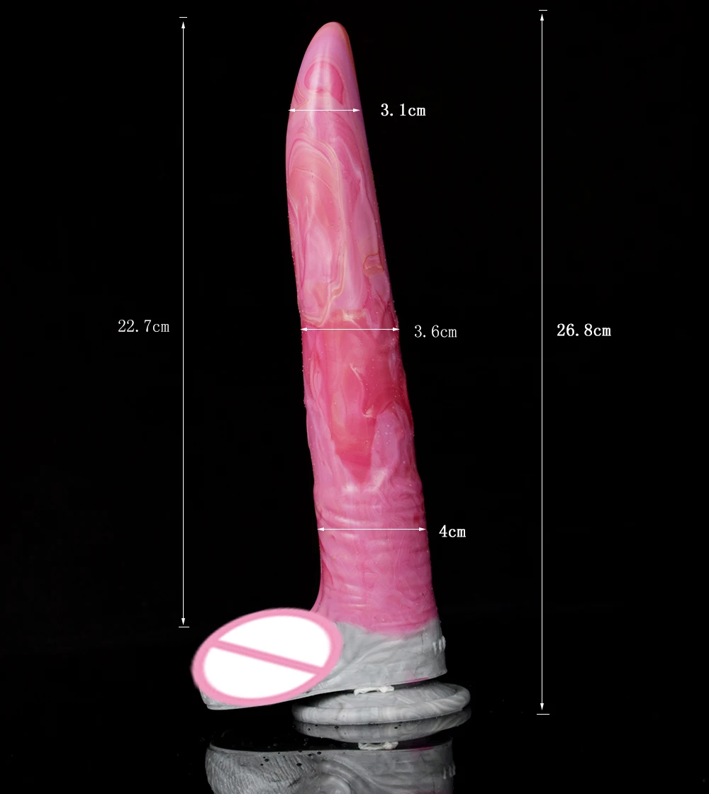 FAAK Gory Raw Meat Color Deer Dildo With Suction Cup Silicone Animal Penis Flexible Female Masturbator Anal  Massage Sex Toys