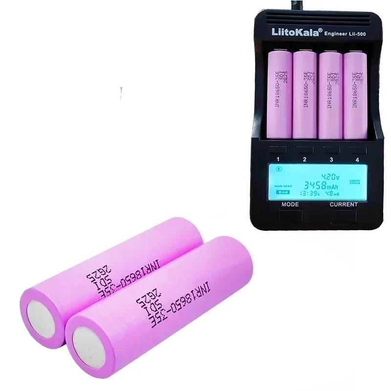 1-10PCS 35E original power 18650 lithium battery 3500mAh 3.7v 25A high power INR18650 for electrical tools