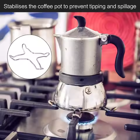Maker Coffee and Pot for Tips Four Reducer Reduction Cross Grid Holder Plate Cooking Gas Holder, Stove Gas Pieces 2