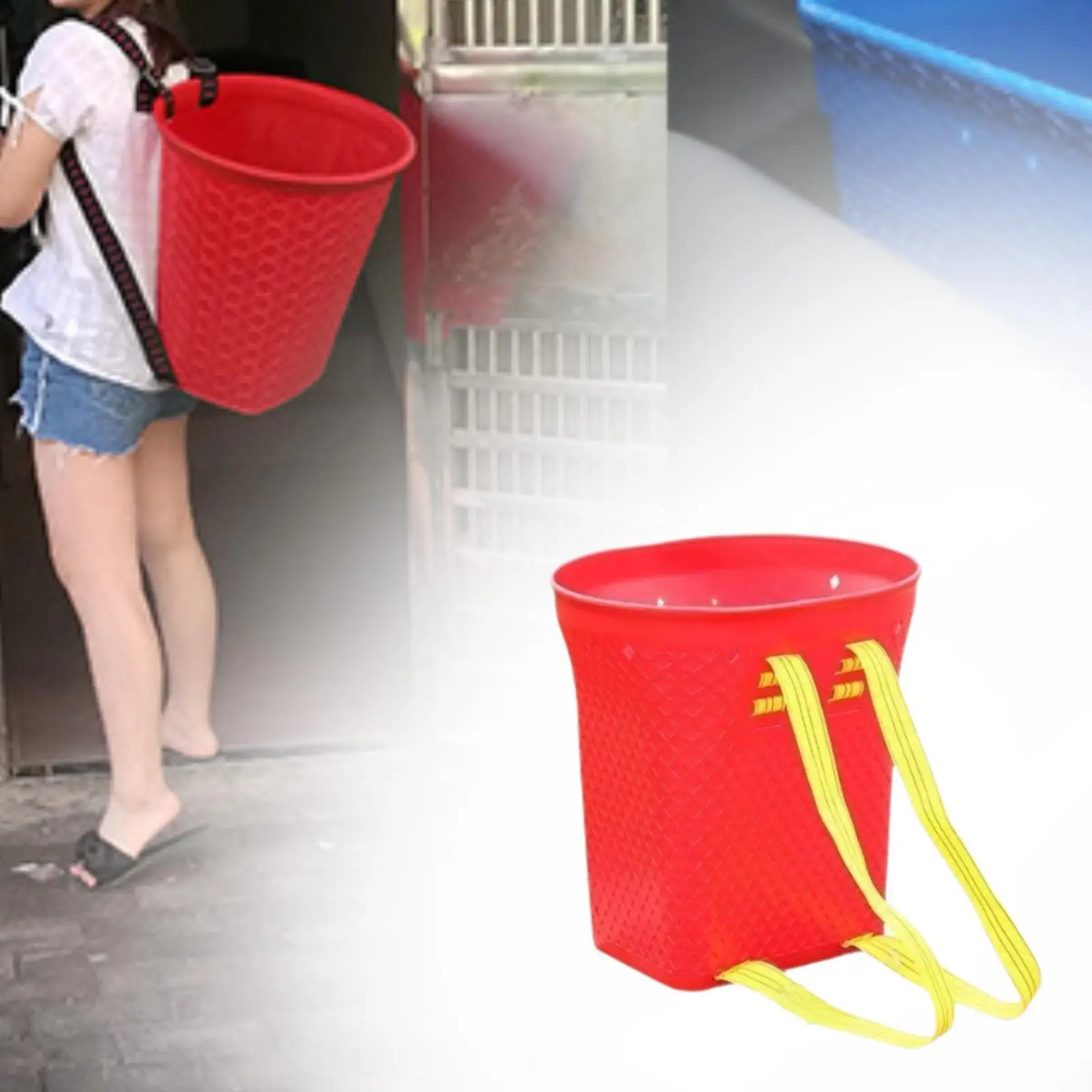 Back Basket Agricultural Multiuse Sturdy Easy Carrying Water Bucket Vegetable