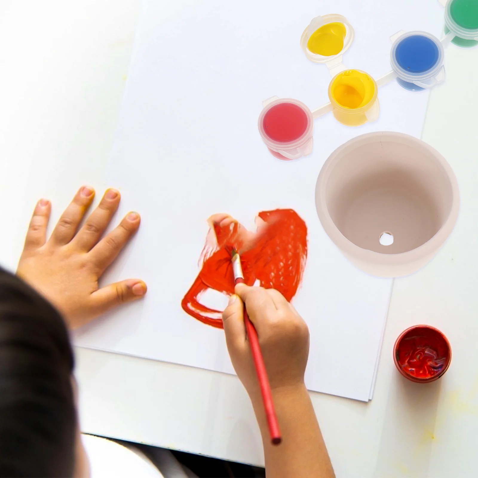 

Plant Pot to Paint Handmade Vase Craft Flower Pots Paintable for Painting Kit Decorative