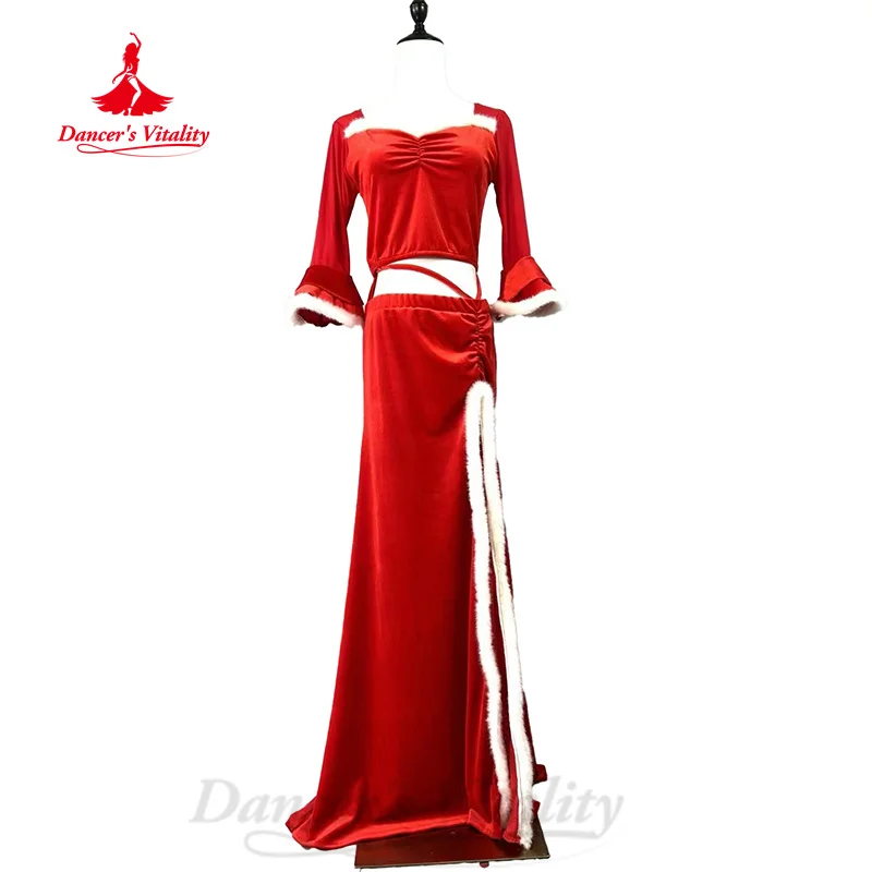 

Костюм для танца живота, женский осенне-зимний бархатный комплект, одежда для выступлений восточных танцев для взрослых и детей по индивидуальному заказу