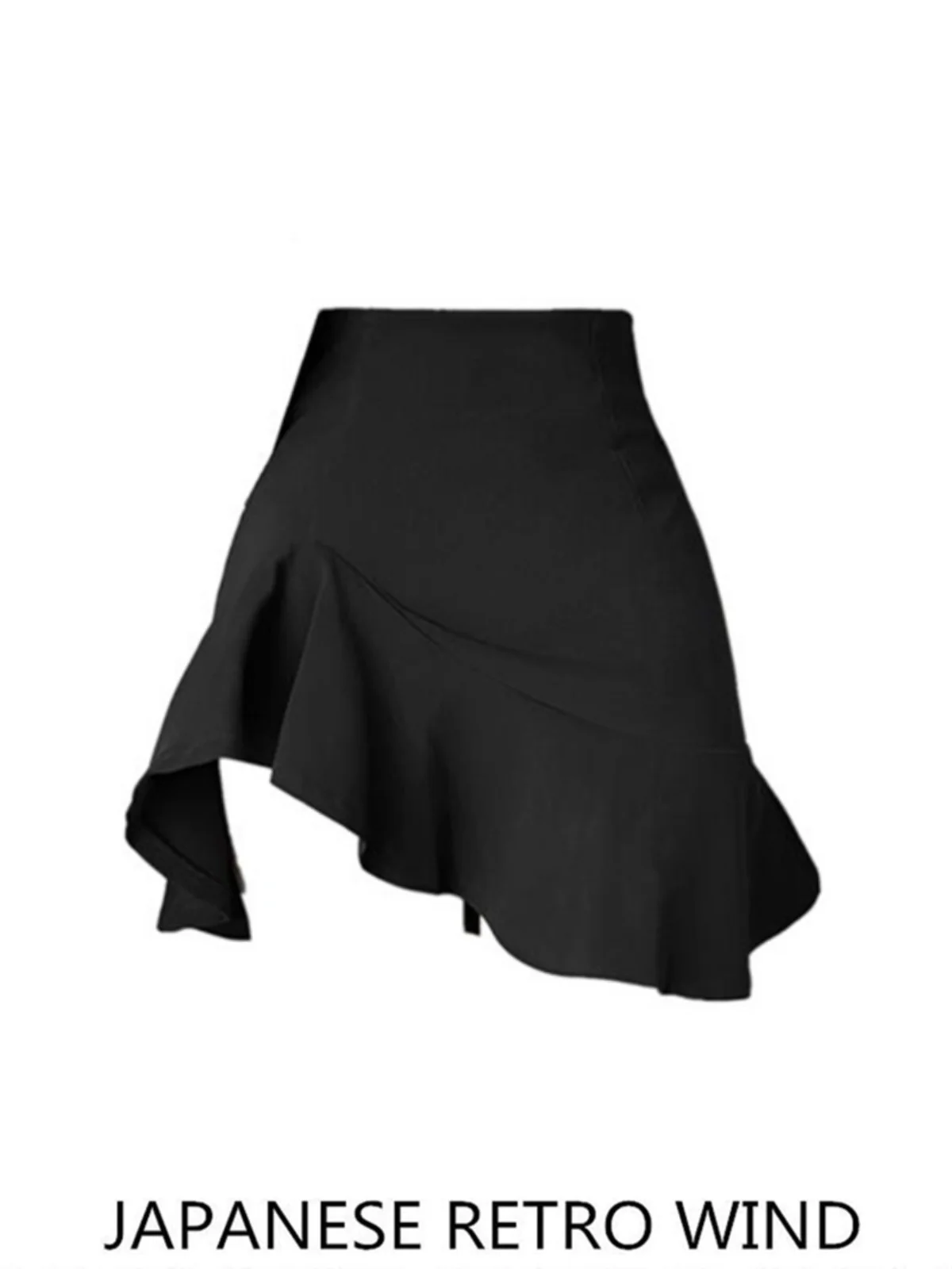 

Bla High-Waist Sexy f Skirt Women's Spring Summer Korean Version New Asymmetrical Fi-Tail Tightened Lace ort Skirt