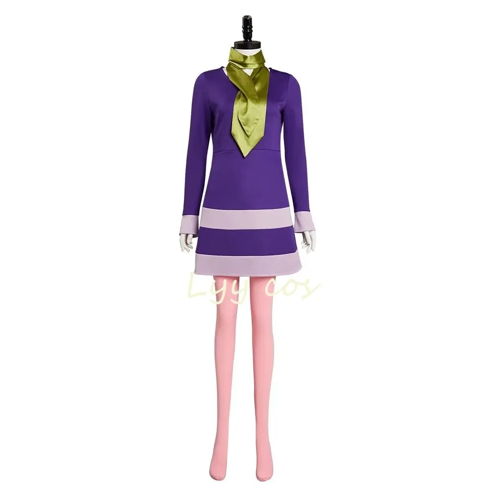 Costume de Cosplay de l'anime Velma, uniforme d'halloween Orange pour femmes et filles