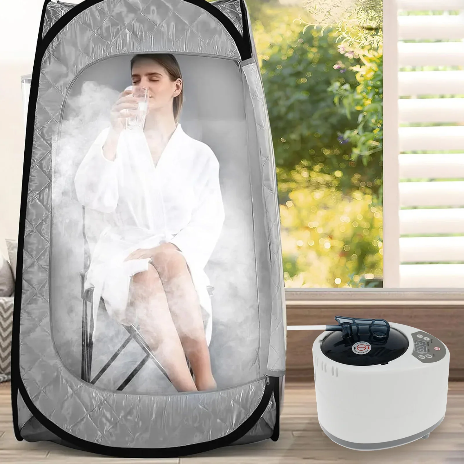 New 3L Sauna Steamer Machine 1000W US Steam Pot Generator with Protection Large Capacity Sauna Steamer for Bath Tub Sauna Room