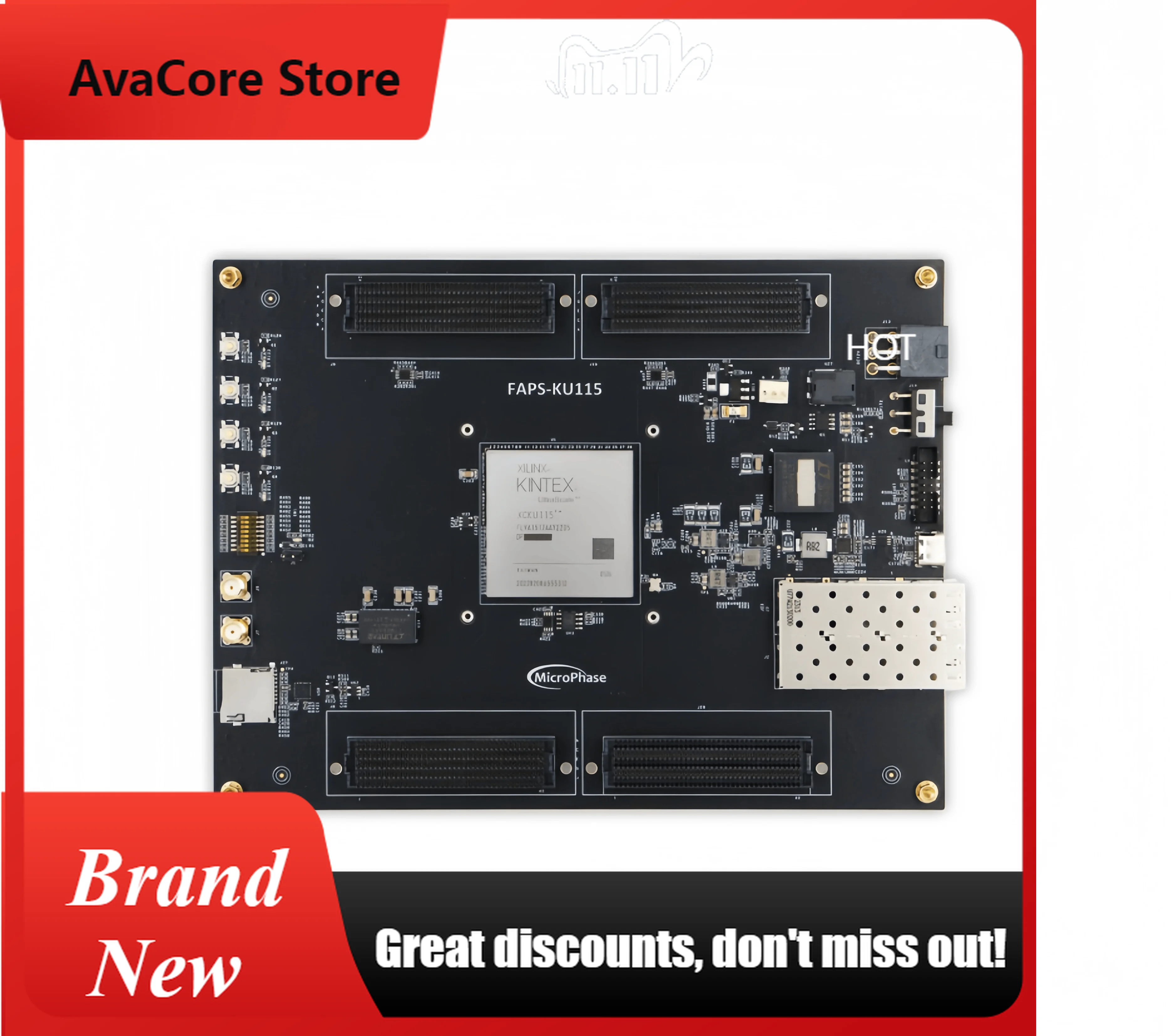 Плата разработки AvaCoreFPGA для верификации ASIC на базе Xilinx Kintex Ultrascale XCKU115