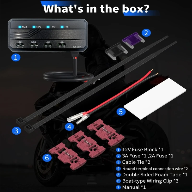 High Current 20A Automotive Panel Terminal Block With Quick Wiring Clip 12V Vehicle Electrical Protections