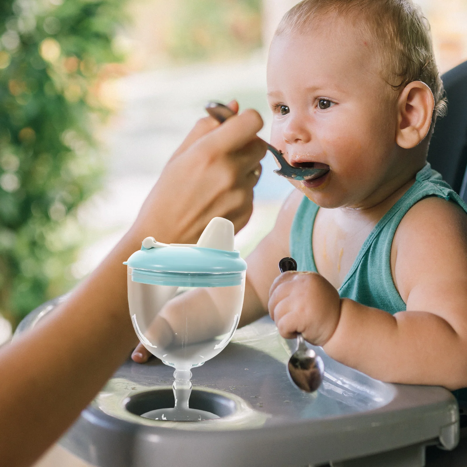 Kunststoff-Becher, Baby-Becher, Glas-Getränkebecher, 150 ml, Milchflasche mit Deckel für Kinder auf Geburtstagsfeiern oder Feier, P