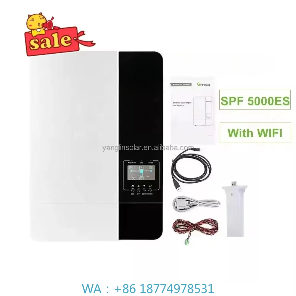 

Solar 5000ES автономный инвертор на складе, горячая распродажа, инвертор Growatt 5 кВт, умный инвертор автономной мощности, чистая синусоида