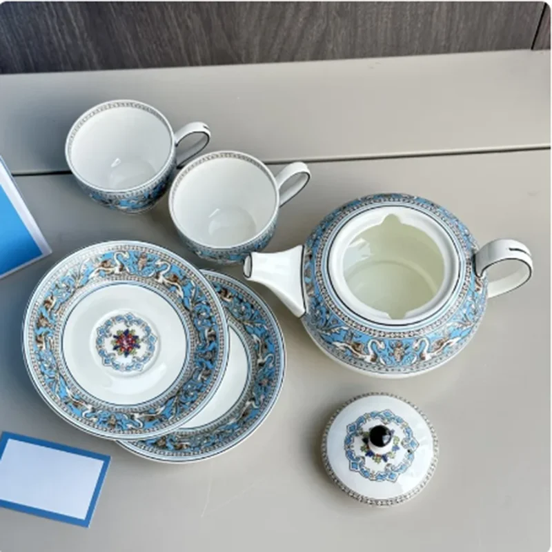 Coffee Set with Silk Road, Food Plates, Afternoon Tea Cups, Teaware, Dinnerware, Tableware for Kitchen