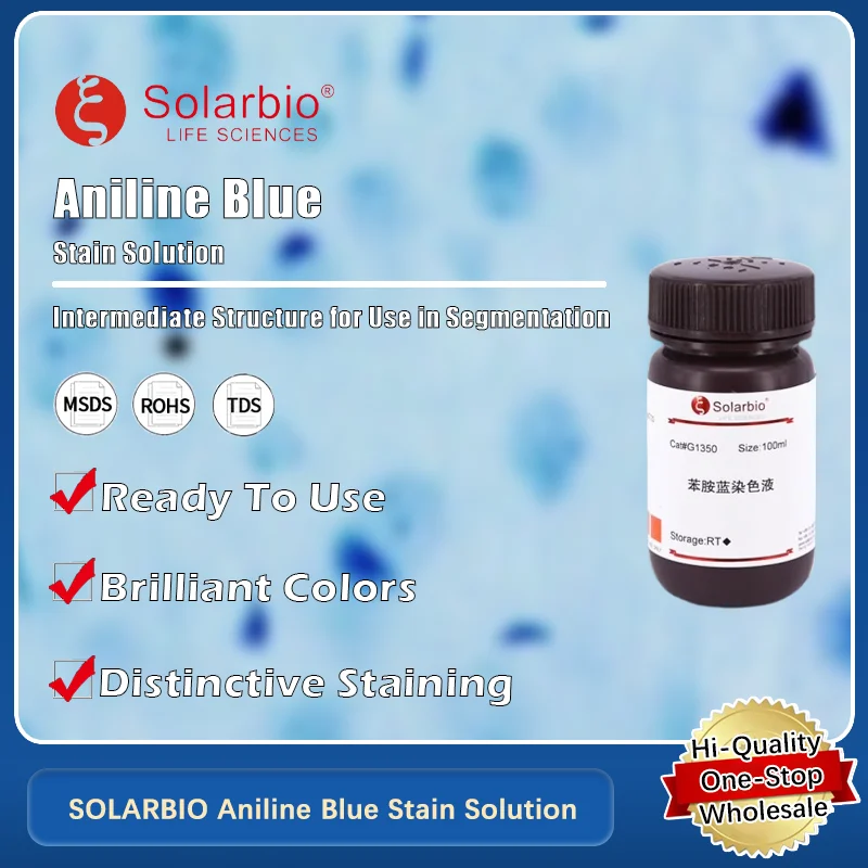 

SOLARBIO Aniline Blue Stain Solution (Masson Trichrome) for Tissue and Histological Staining Applications Original Product