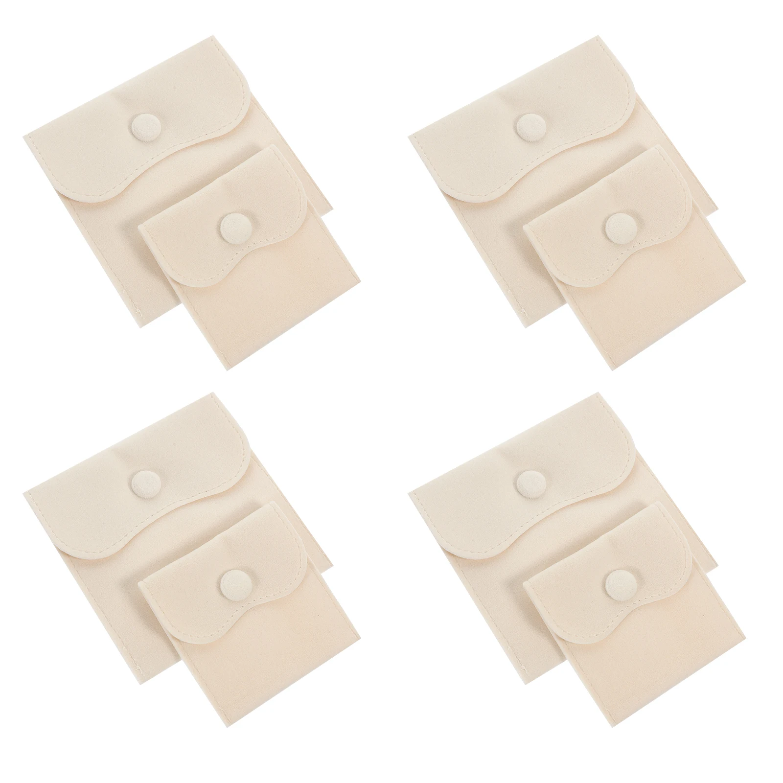 

10pcs Black Lint Jewelry Bags 7x7cm 10x10cm Storage Gift Packing Pouches for Earrings Necklaces Bracelets Travel Home