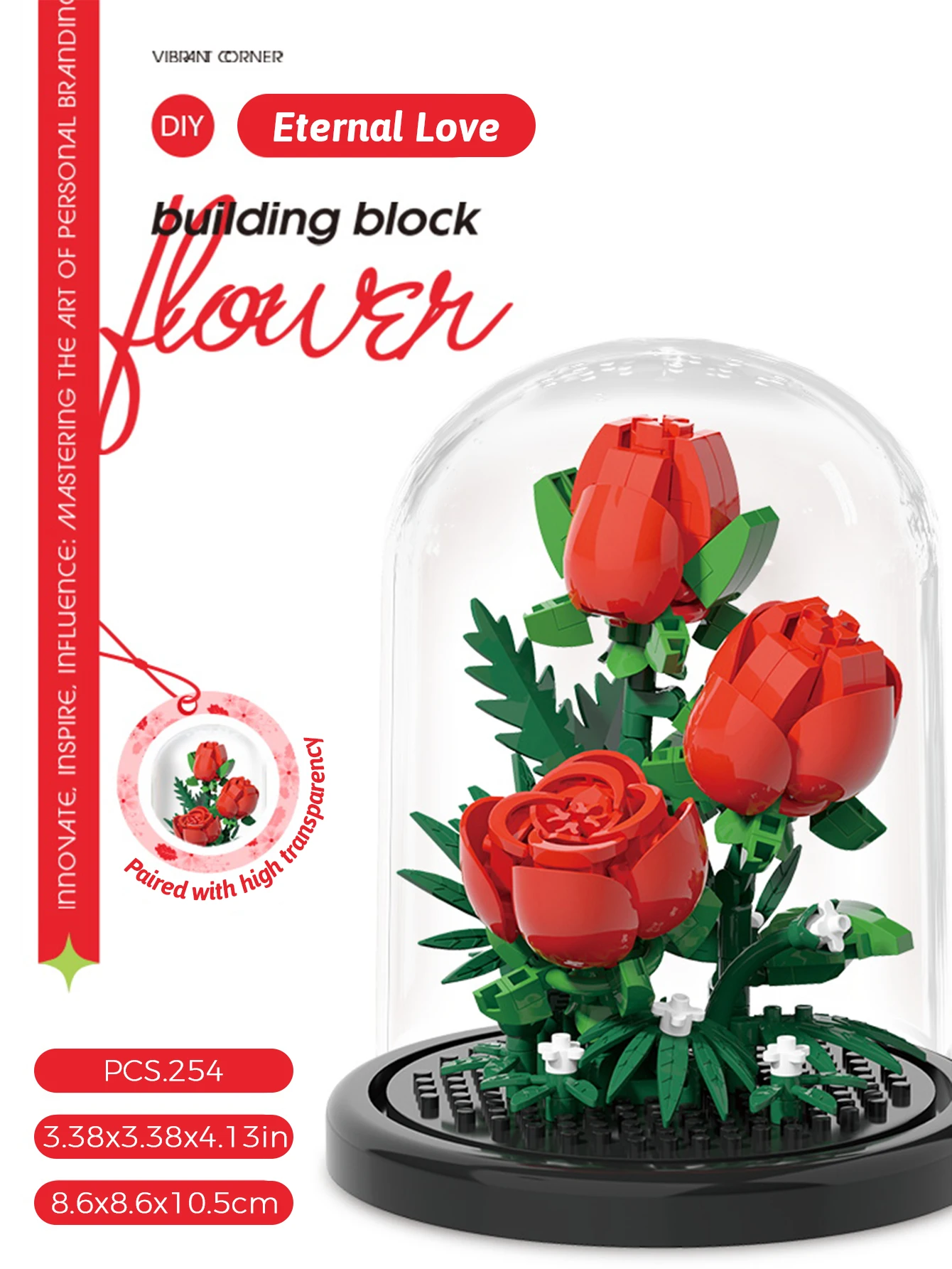 Mikro partikel Baustein Bouquet handgemachtes Geschenk, Kinder Puzzle Spielzeug handgemachte DIY Sonnenblume Desktop-Dekoration Ornament – Detail 6