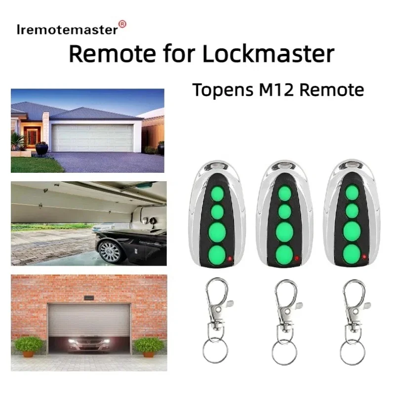 FOR Lockmaster Topens Casar M12 Remote Control for Automatic Swing Sliding Gate Opener 4 Button Wireless Transmitter