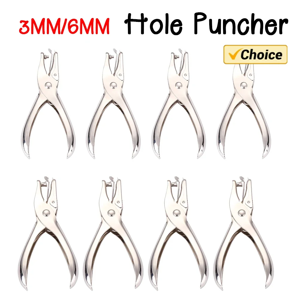 Pembuat Lubang Kertas 3/6mm, Alat DIY Genggam untuk Kertas Lembaran, Lubang Tunggal, Kerajinan, Alat Tulis, Scrapbooking, Pelajar